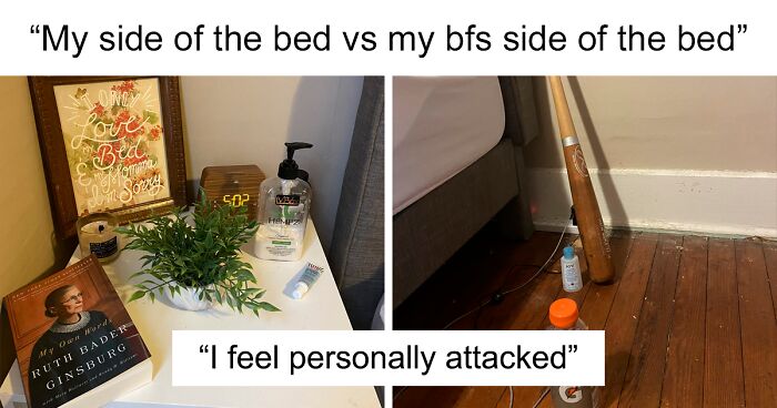 Women Are Comparing Their Side Of The Bed Vs. Their Boyfriends’, And People Find The Similarities Between Men HilariousWomen Are Comparing Their Side Of The Bed Vs. Their Boyfriends’, And People Find The Similarities Between Men Hilarious