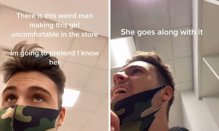 Guy Saves A Girl From A Creep By Pretending To Know Her And This Situation Illustrates A Big Problem