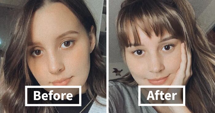 21 Before & After Pics Of Women Who Decided To Try Out Bangs And Realized It Suits Them