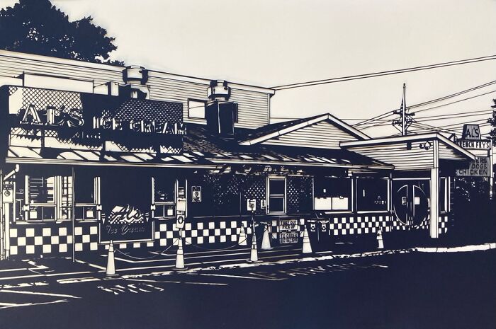 This Is Cut From A Single Sheet Of Paper Using An X-Acto Knife. (20x30 Inches) Insta @rosaleff