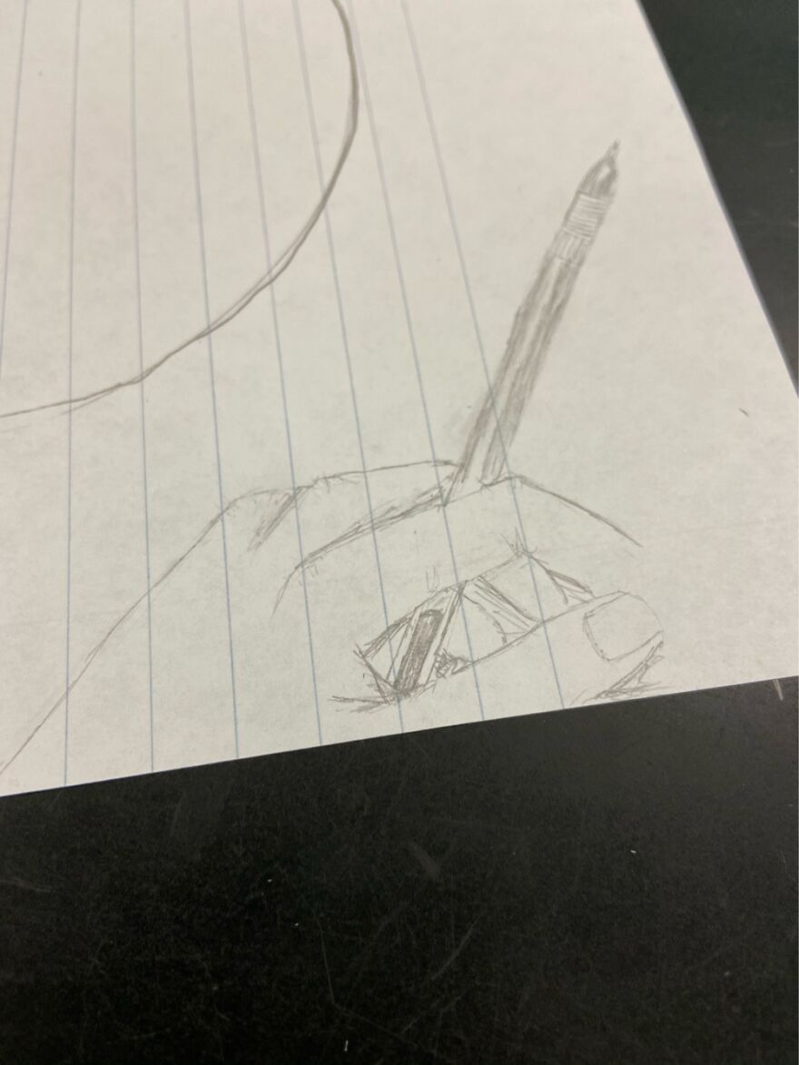 A Drawing Of A Hand I Did In Class