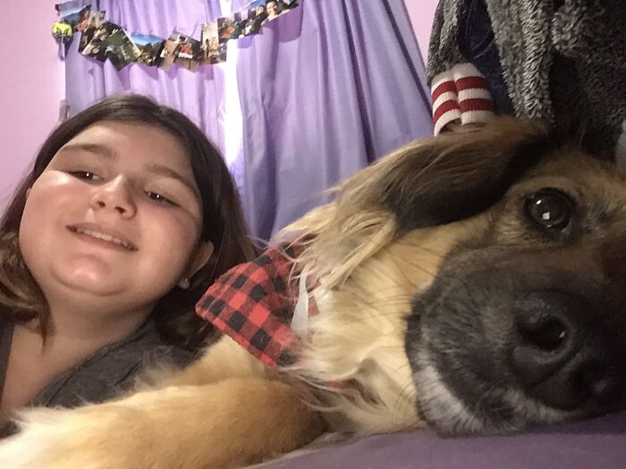 Tillie Is Sleepy Cuz It’s A Snow Day So It Was Hard To Get A Good Pic