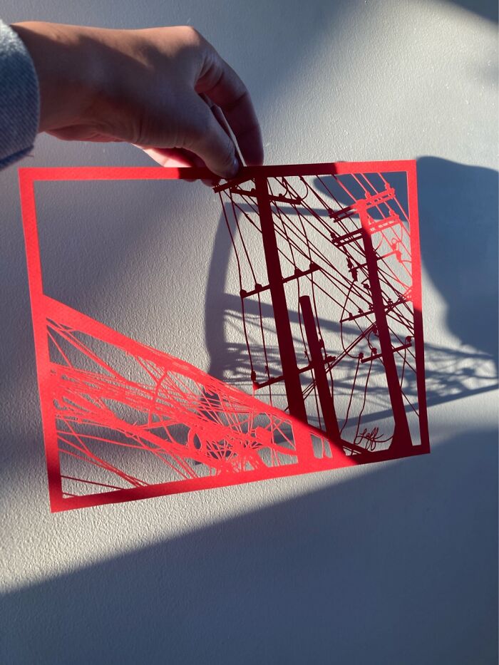 I Cut Images From A Single Sheet Of Paper Using An X-Acto Knife. Instagram @rosaleff