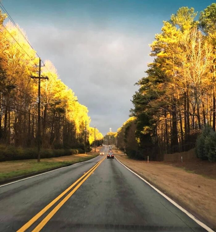 Driving Into A Storm.