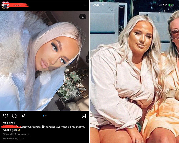 What She Posts vs. What She’s Tagged In