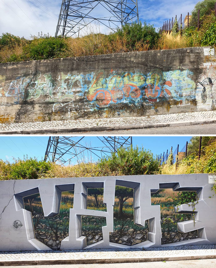 Before And After Of This Wall