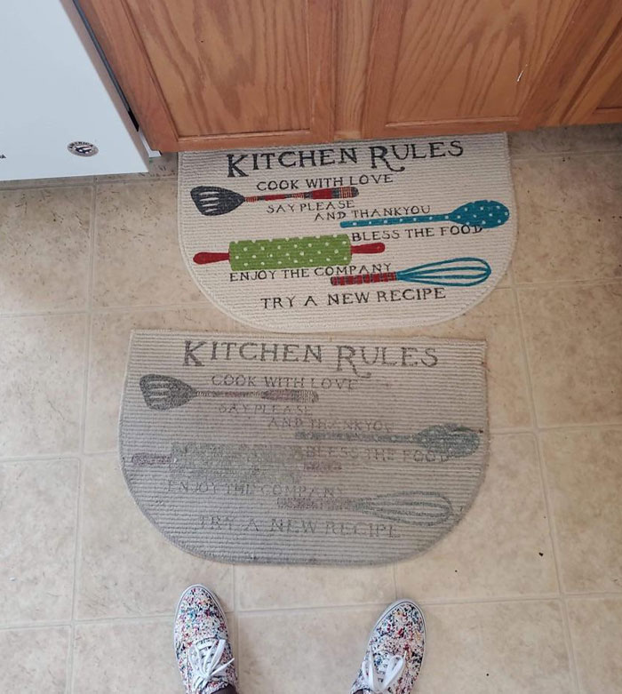 My Mom Found A Cute Rug At The Store. Brought It Home And It Was The Same One She Had Before