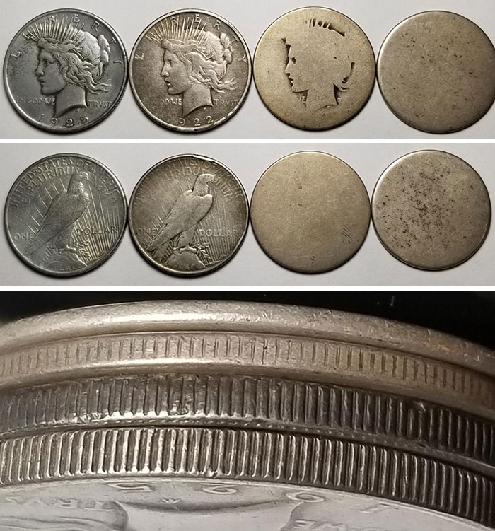 Progression Of Wear On Us Silver Dollars