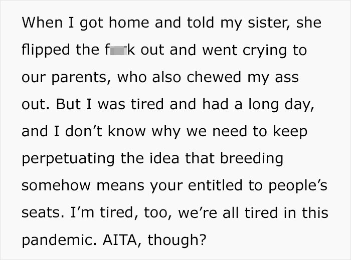 Guy Shares His Reasoning Behind Refusing To Give A Pregnant Lady His Bus Seat, People Are Not Convinced