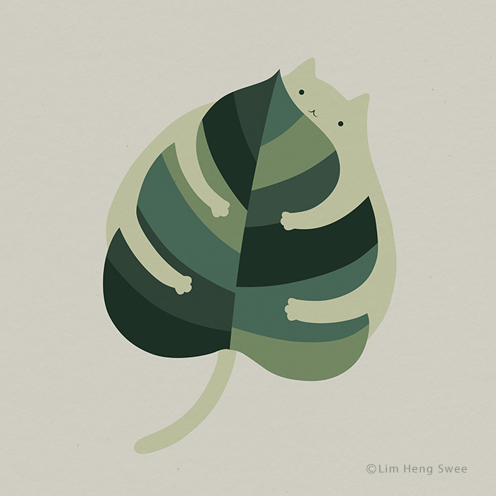 Cat + Monstera = Meowstera!