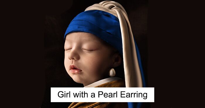 For His Newborn Daughter’s Photoshoot, This Dad Recreated Famous Paintings He And His Wife Love