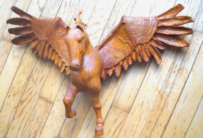 Hand Carved Pegasus From Brokentoe Studios