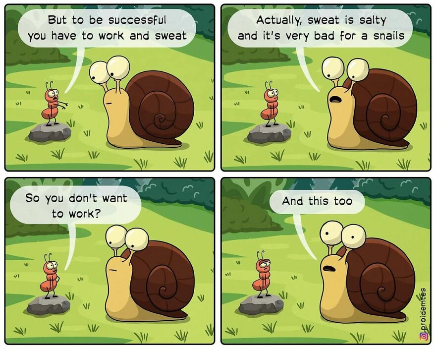 Once An Ant Met A Snail