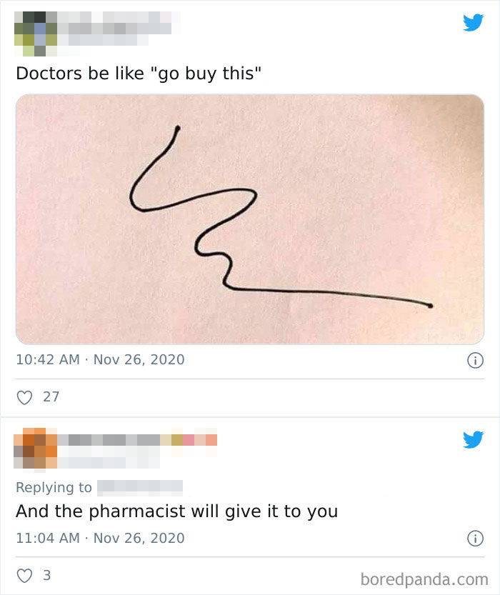 Hilarious meme showing a doctor's scribble with a caption about understanding prescriptions.