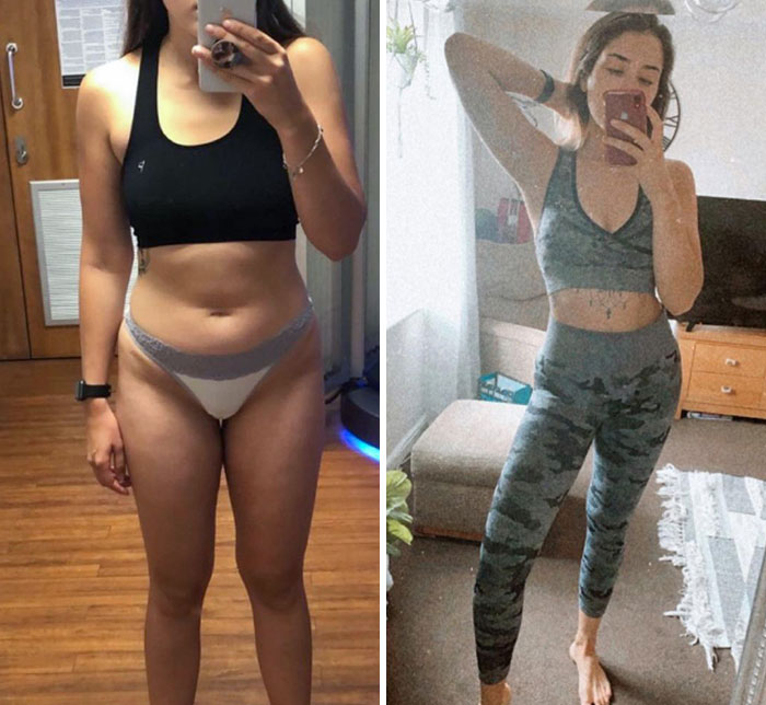 Just A Reminder That The Scale Isn’t Always The Best Measure Of Progress. I’m Actually 1 Lb Heavier In The Second Picture. Around 18 Months Apart