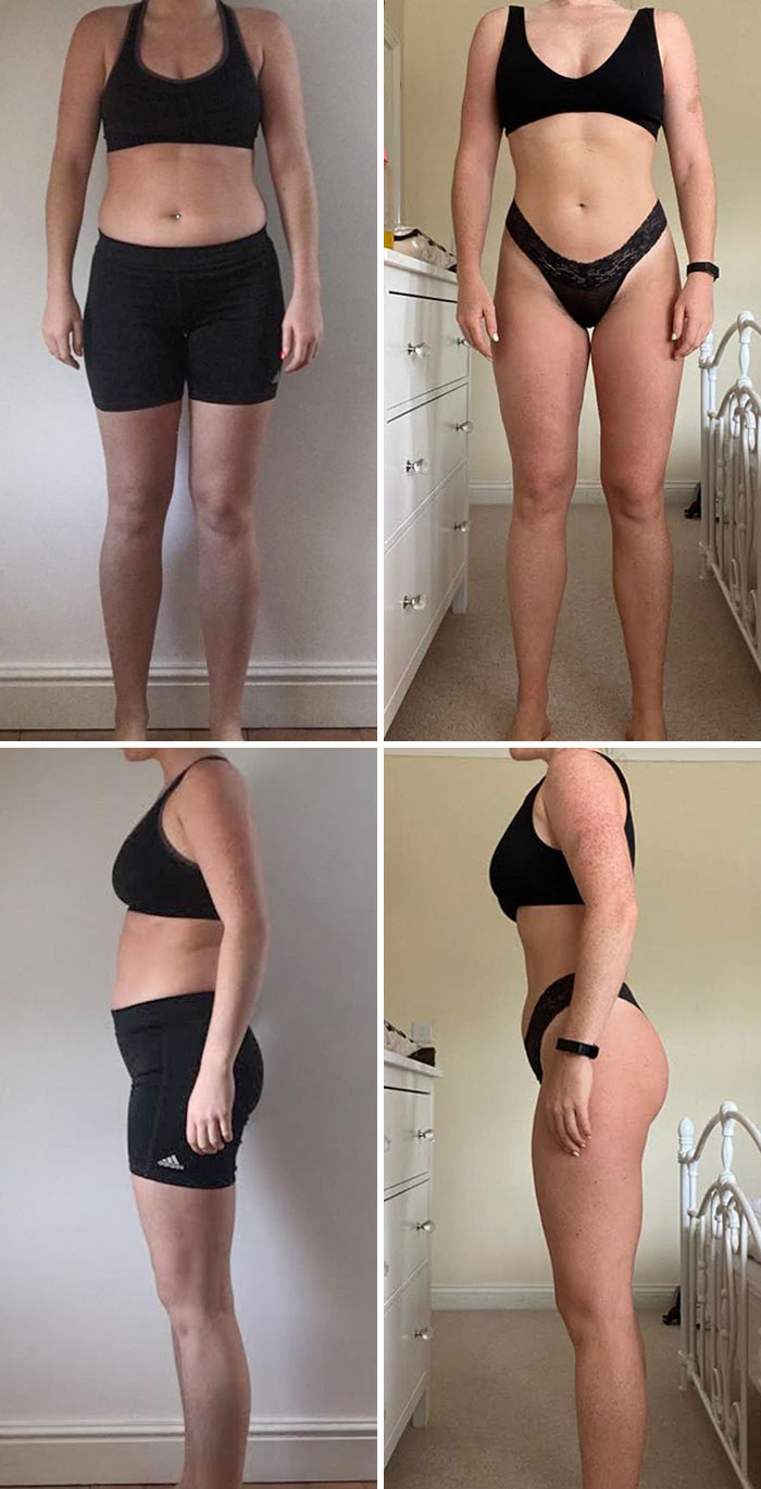 Same Weight In Both Pics. This Is Why We Don’t Get Emosh Over Scale Weight. Glutes & Waist Though