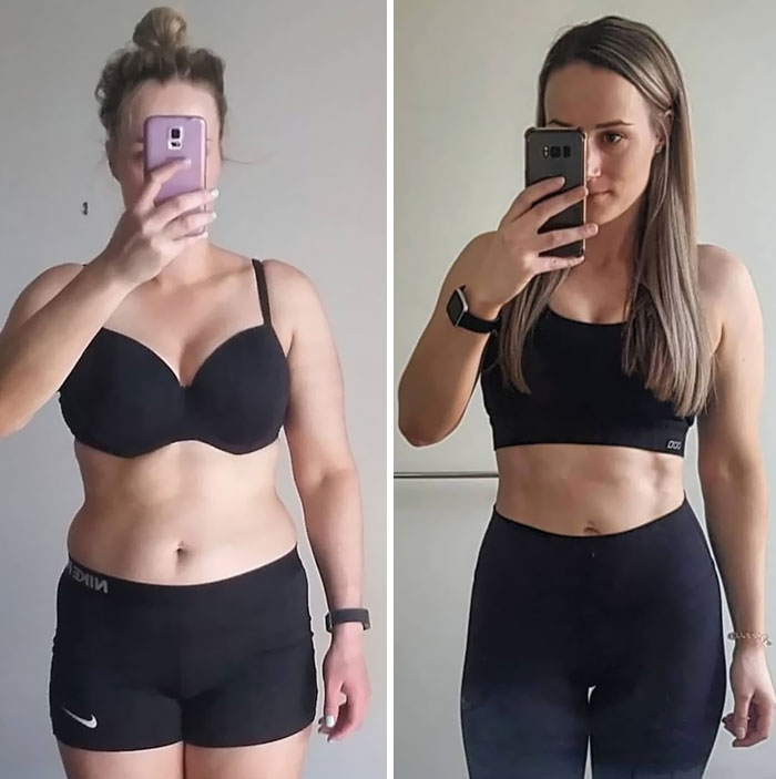 Pre-Powerlifting vs. Post-Powerlifting. Same Weight (And I Brushed My Hair)