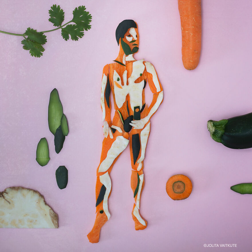 Selfies I Received. Carrot/Zucchini/White Radish/Butter Pumpkin