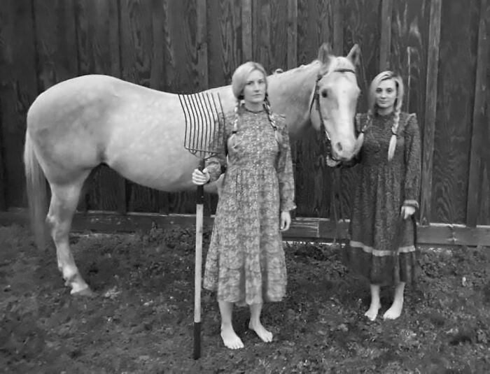 En Months Into Quarantine And We Finally Got New Dresses. We Are Tending To The Livestock Tonight. Working In The Field With The Ole Horse And Making Sure The Pigs Are Fed. Teaching The Little Boy To Run The Farm
