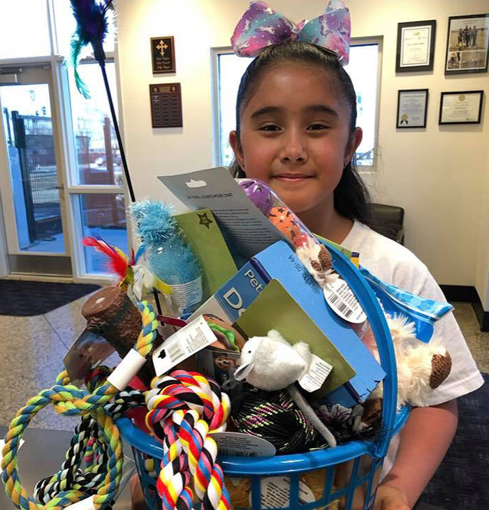 This Is Sophia. She Just Turned Ten And Used Her Birthday Money To Purchase Toys For The Dogs & Cats At The Animal Shelter