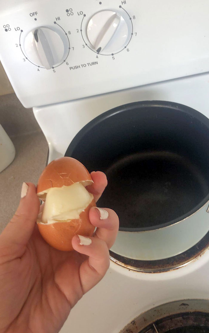 Went To Make Breakfast To Find That My Roommate Hard Boiled All The Eggs And Put Them Back In The Carton