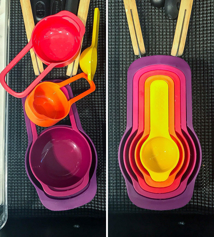 How My Wife Puts Away Our Nesting Measuring Cups, And How I Have To Fix Them