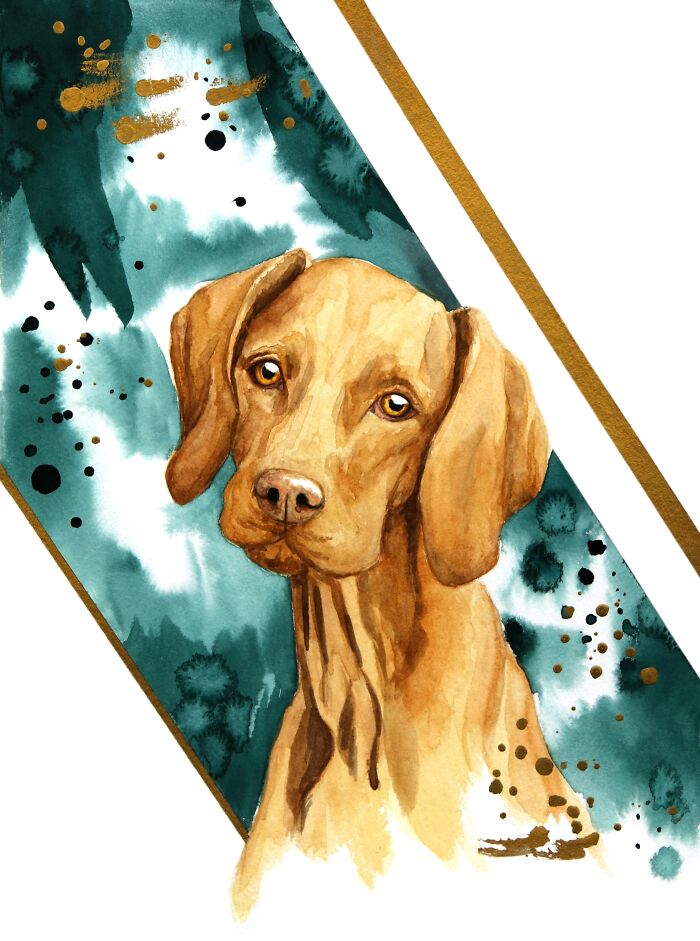 Vizsla Portrait That I Made A Couple Months Ago