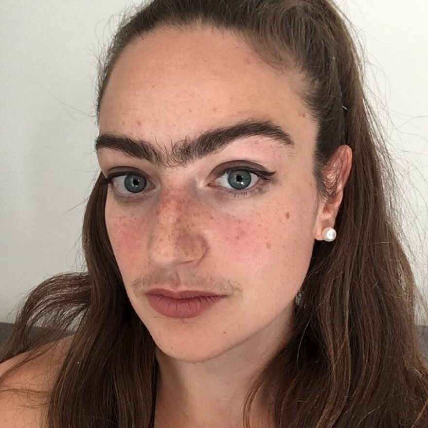Woman Refuses To Shave Moustache Or Unibrow And Instead Embraces It Woman Refuses To Shave Moustache Or Unibrow And Instead Embraces It