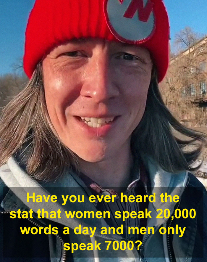 Guy Shatters A Popular Myth That Women Speak More Words Per Day Than Men, Explains How It Was Created Guy Shatters A Popular Myth That Women Speak More Words Per Day Than Men, Explains How It Was Created