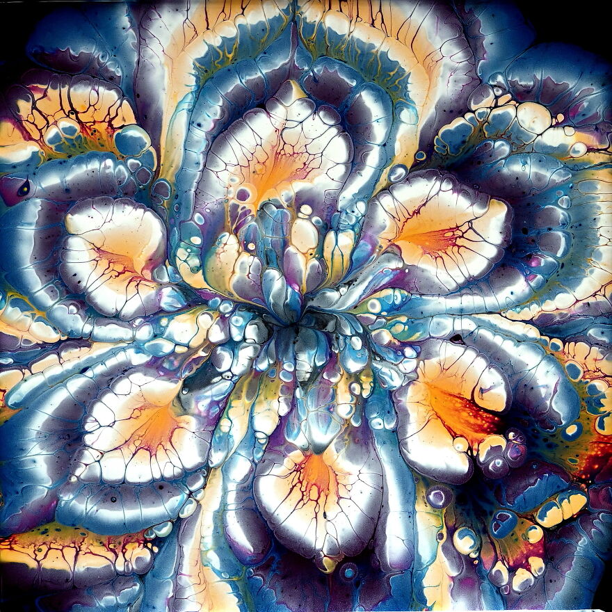 Mixing Paints With Floetrol ~ Reverse Flower Dip ~ Step By Step ~ Painting Tutorial