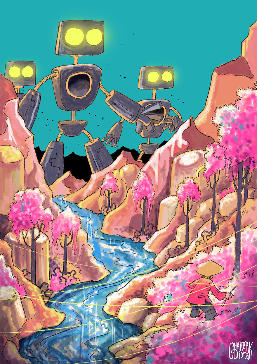 My Robot Illustration Series (10 Pics)