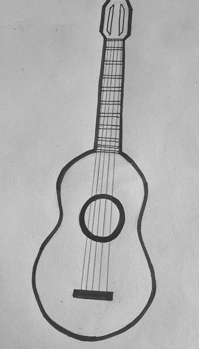 A Quick Drawing Of A Guitar