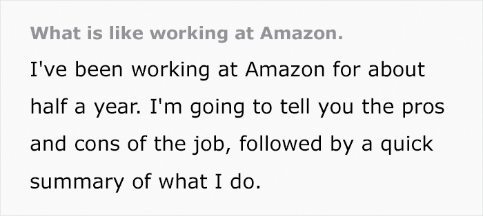 Anonymous Amazon Worker Shares What It's Actually Like To Work For Amazon Anonymous Amazon Worker Shares What It's Actually Like To Work For Amazon