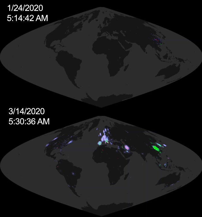 Covid-19 Spread From January 23 Through March 14th