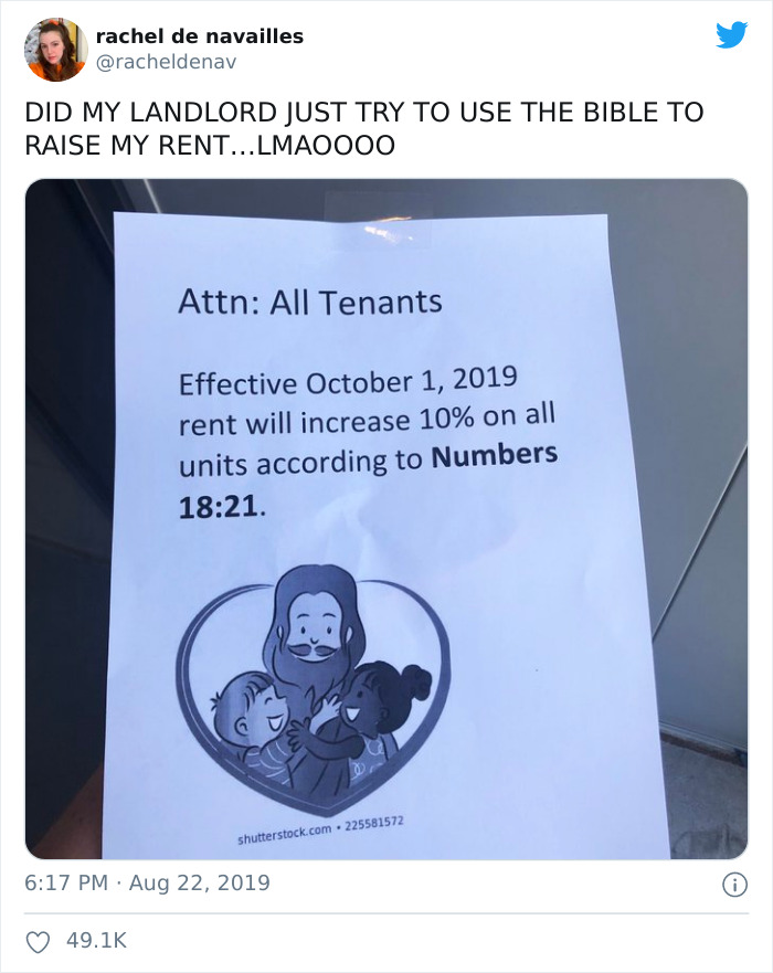 Landlord Brings Jesus Into The Conversation