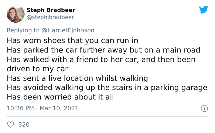 Women Post What's On Their Mental Checklist To Feel Safe, And It's Horrific That All Women Relate To It Women Post What's On Their Mental Checklist To Feel Safe, And It's Horrific That All Women Relate To It