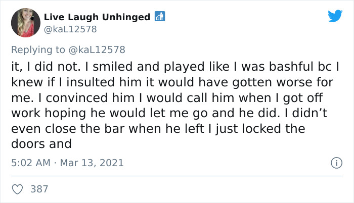 Female Bartender 'Tricks' A Male Customer Who Harassed Her, Her Coworker Says 'This Is Why Men Say Women Are Manipulative'