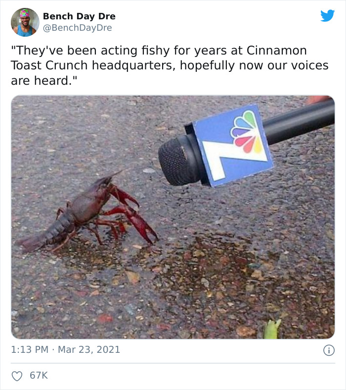 Person Finds Shrimp Tails In His Cinnamon Crunch Cereal, The Company Says It’s Just ‘Sugar’, People React With Memes Person Finds Shrimp Tails In His Cinnamon Crunch Cereal, The Company Says It’s Just ‘Sugar’, People React With Memes
