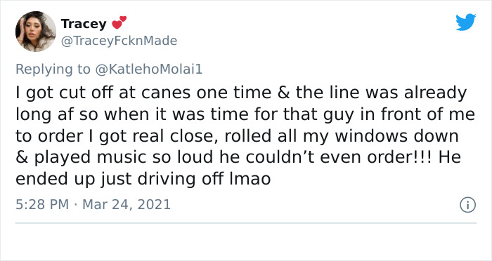 Man's Supposed 'Petty' Revenge On A Rude Karen At A Drive-Through Goes Viral Man's Supposed 'Petty' Revenge On A Rude Karen At A Drive-Through Goes Viral