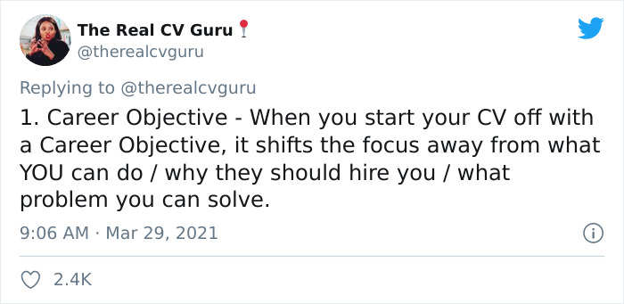 Career Strategist Lists 16 Things That No Longer Belong In Today's CVs