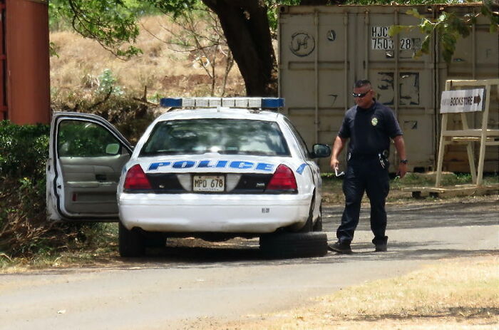 Even Police Get Flat Tires