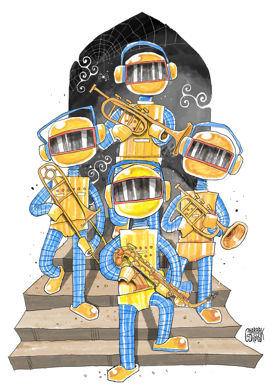 My Robot Illustration Series (10 Pics)