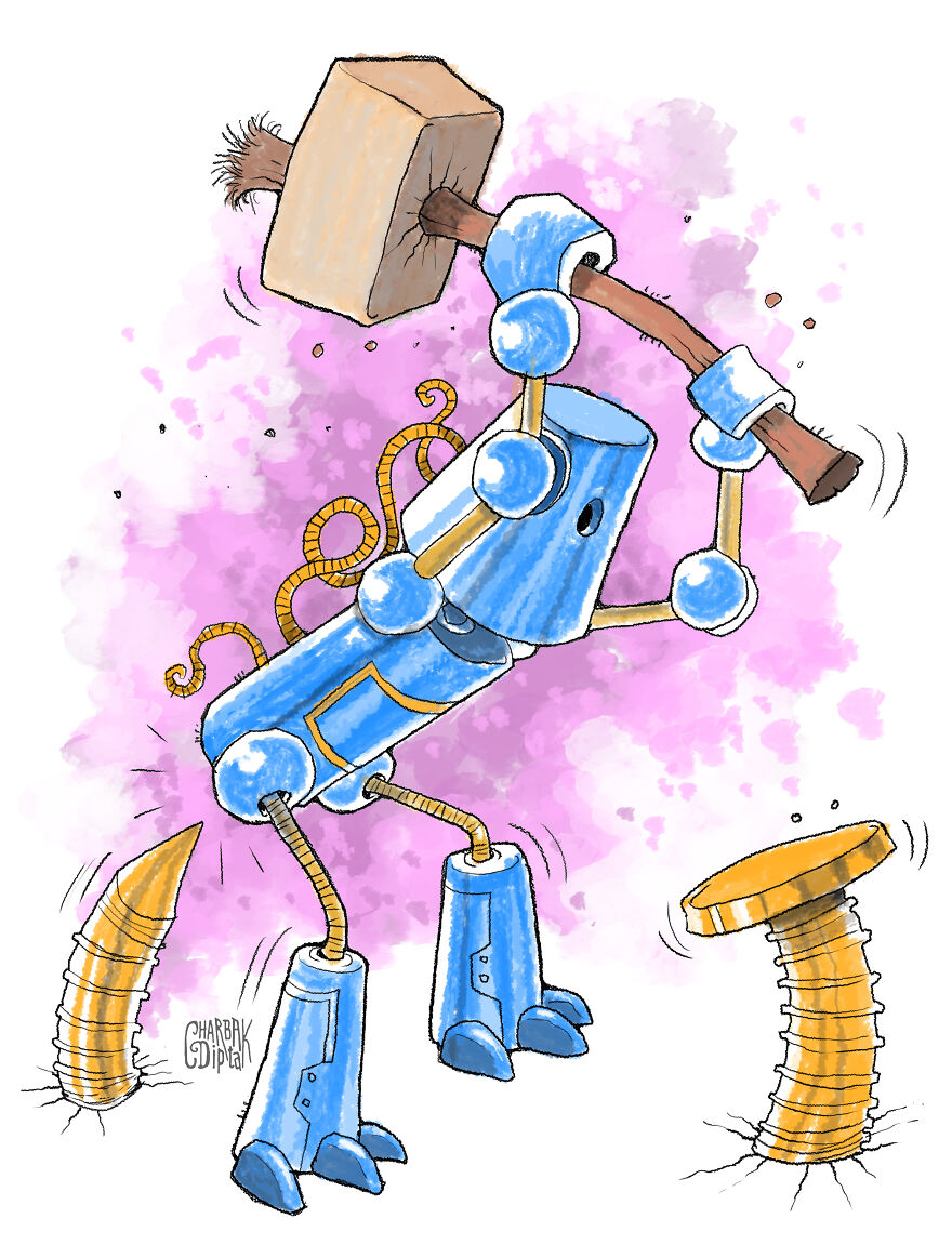 My Robot Illustration Series (10 Pics)