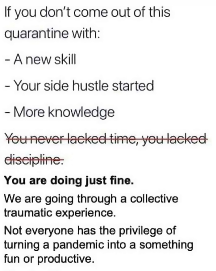 You’re Doing Just Fine