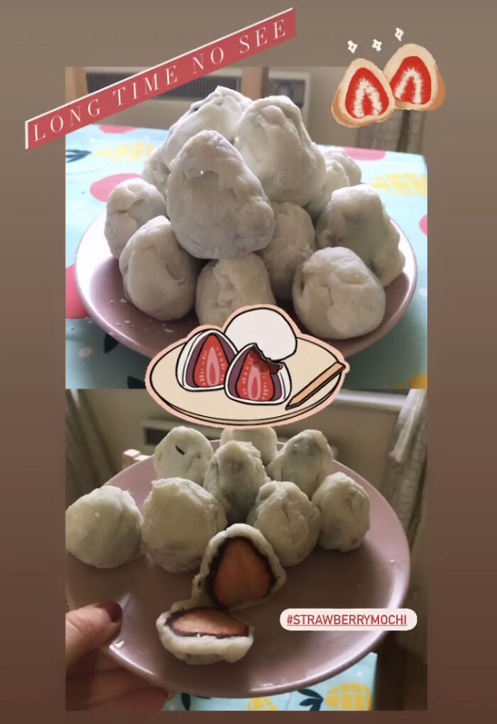 Strawberry 🍓dark Chocolate Mochis !