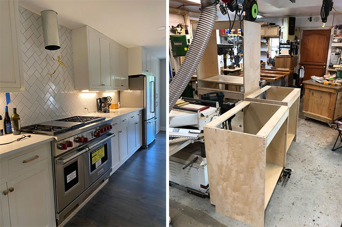 Great Family Friend Said “I’ll Show You How To Build Cabinets, Come To My House” Great Experience, Frick Ton Of Work