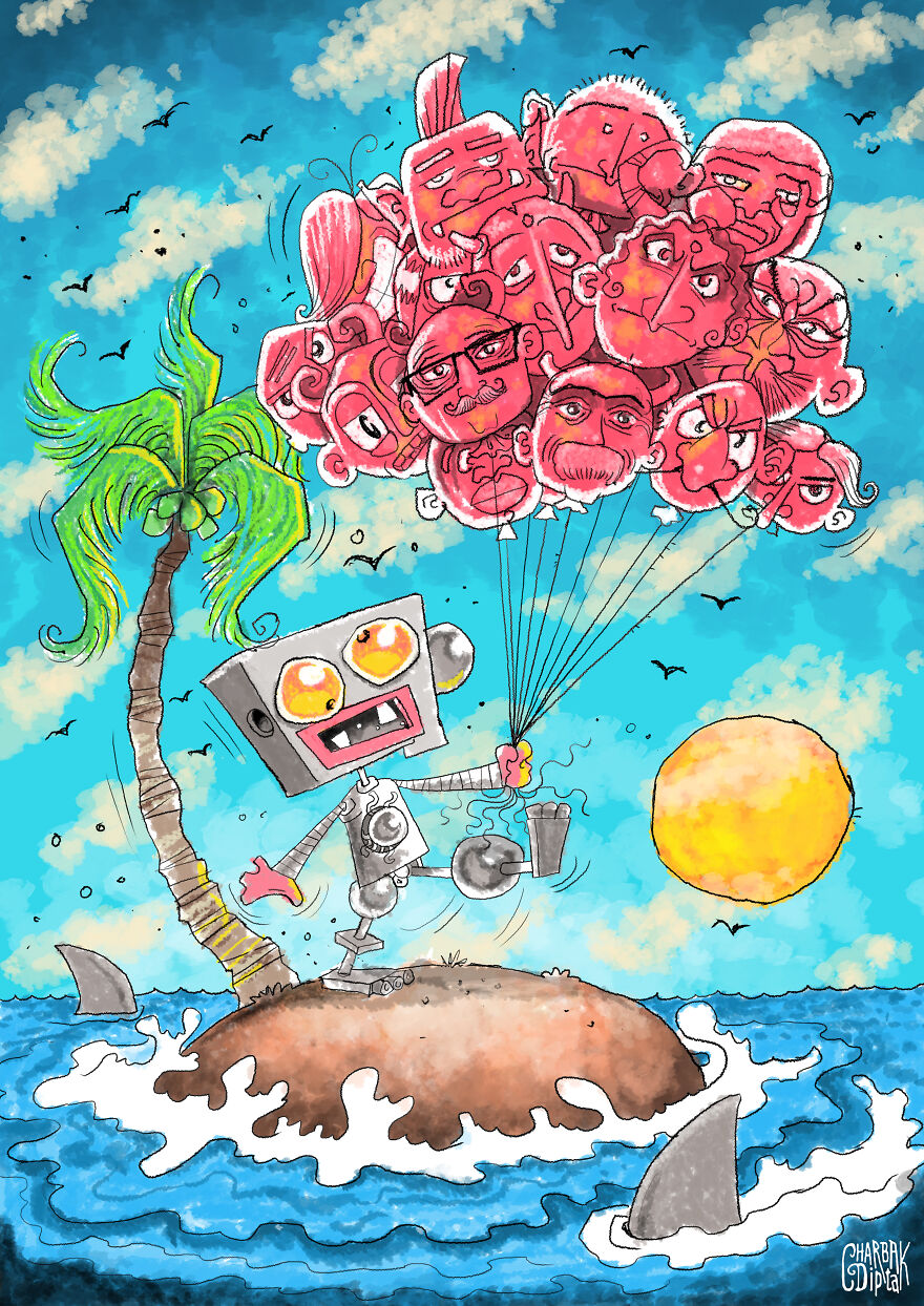 My Robot Illustration Series (10 Pics)