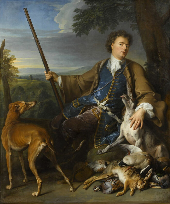 Portrait Of The Artist As A Hunter By Desportes, Alexandre-François (1699)