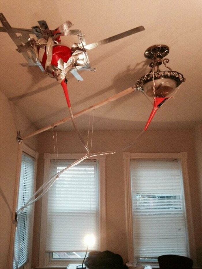 This Is How The Landlord Fixed The Leaky Ceiling