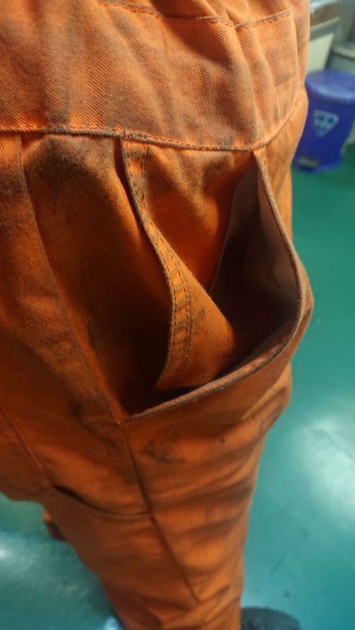 One Is A Pocket, Other Is For Ventilation And Goes Straight Down And Out